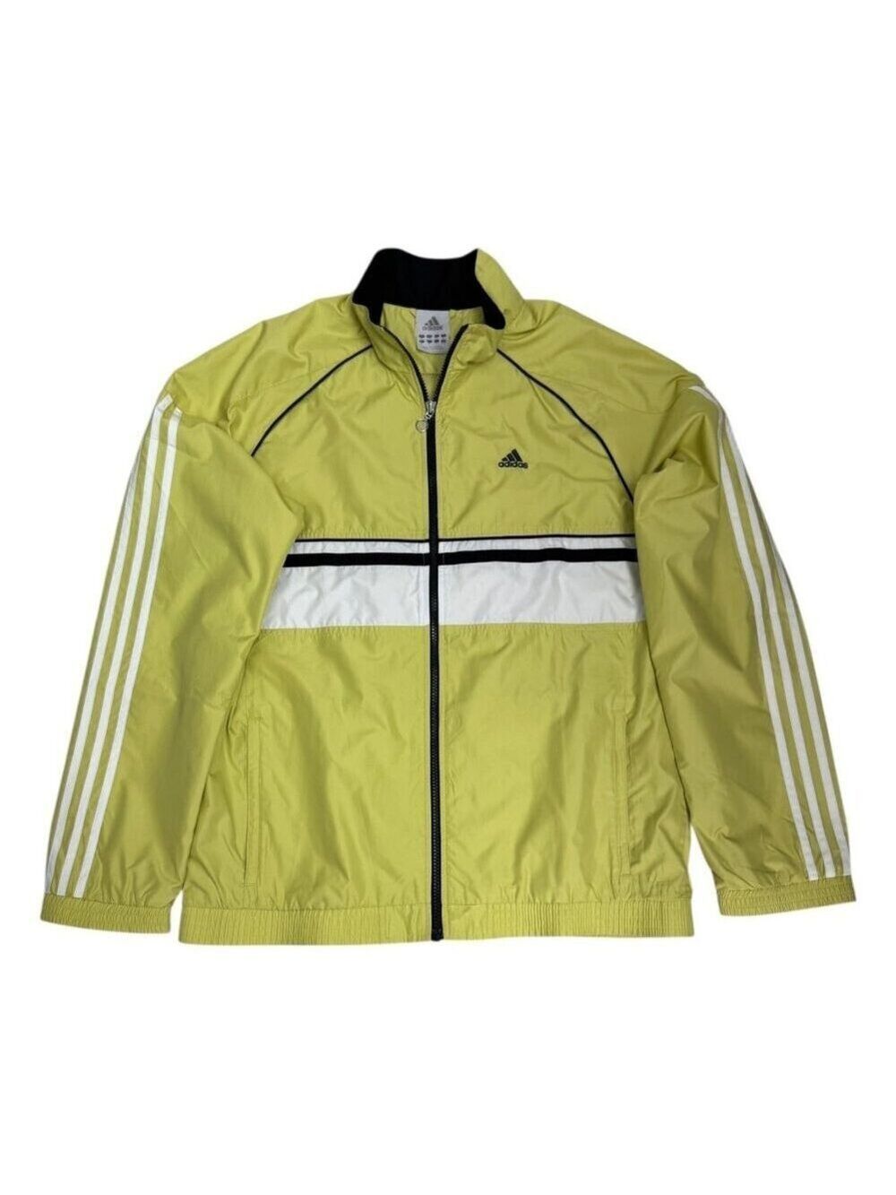 ADIDAS Vintage Y2K 2000s Neon Lightweight Windbreaker Jacket Womens Medium